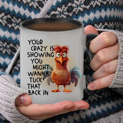 11 1oz 330ml Chicken Pattern Ceramic Cup Creative Cartoon Coffee Cup