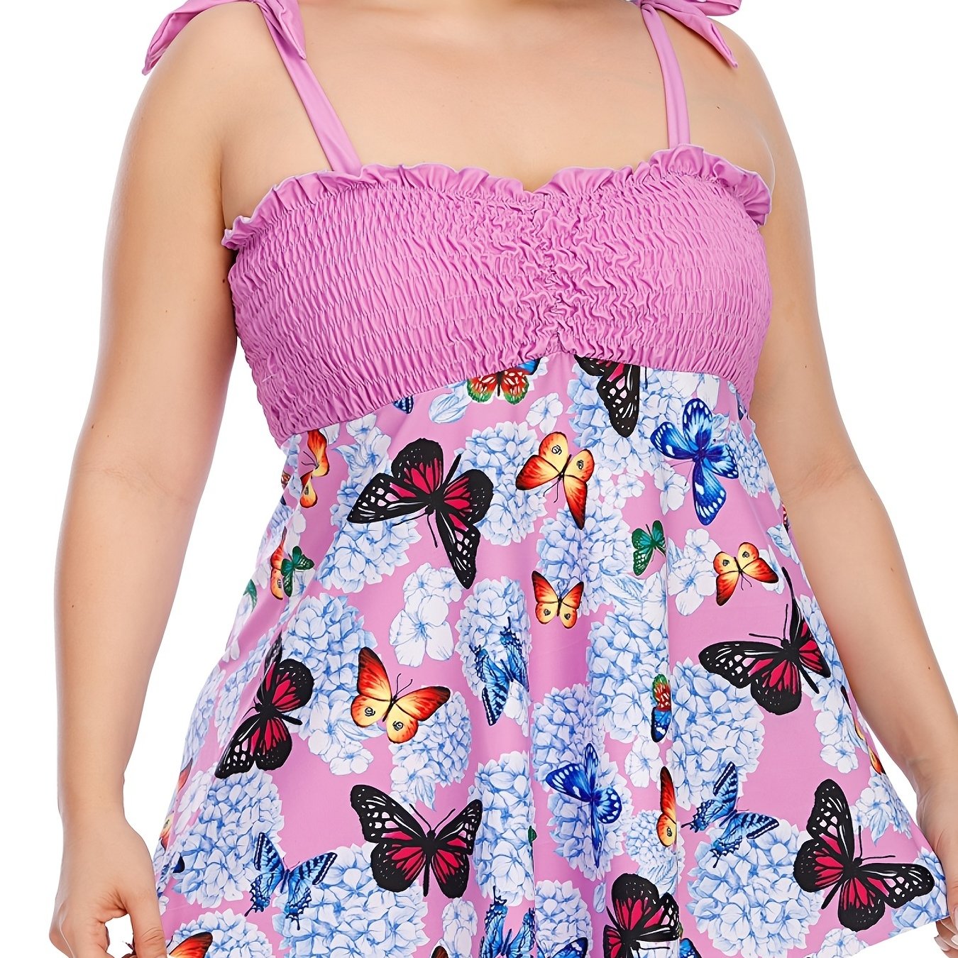 Butterfly Print Swimsuit Set S