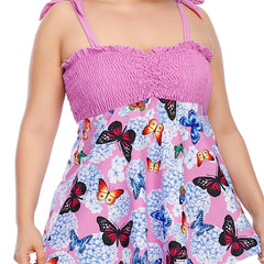 Butterfly Print Swimsuit Set S