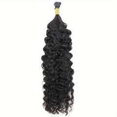 50g Natural Deep Curly I Tip Hair Extensions Brazilian Human Hair 45-72-66-04 Cm