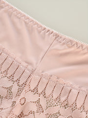 2 Pack Plus Size Lace High Rise Briefs Set