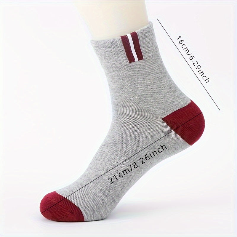 5 Pairs Men's Quarter Socks for Outdoor Sports