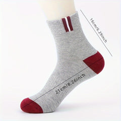 5 Pairs Men's Quarter Socks for Outdoor Sports