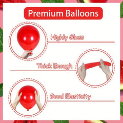 Watermelon Theme Birthday Decorations + Number 1 Foil Balloons