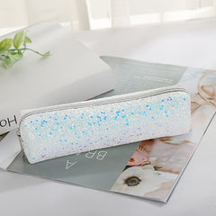 Sparkling Pencil Case Storage Bag Minimalist Cylinder Design