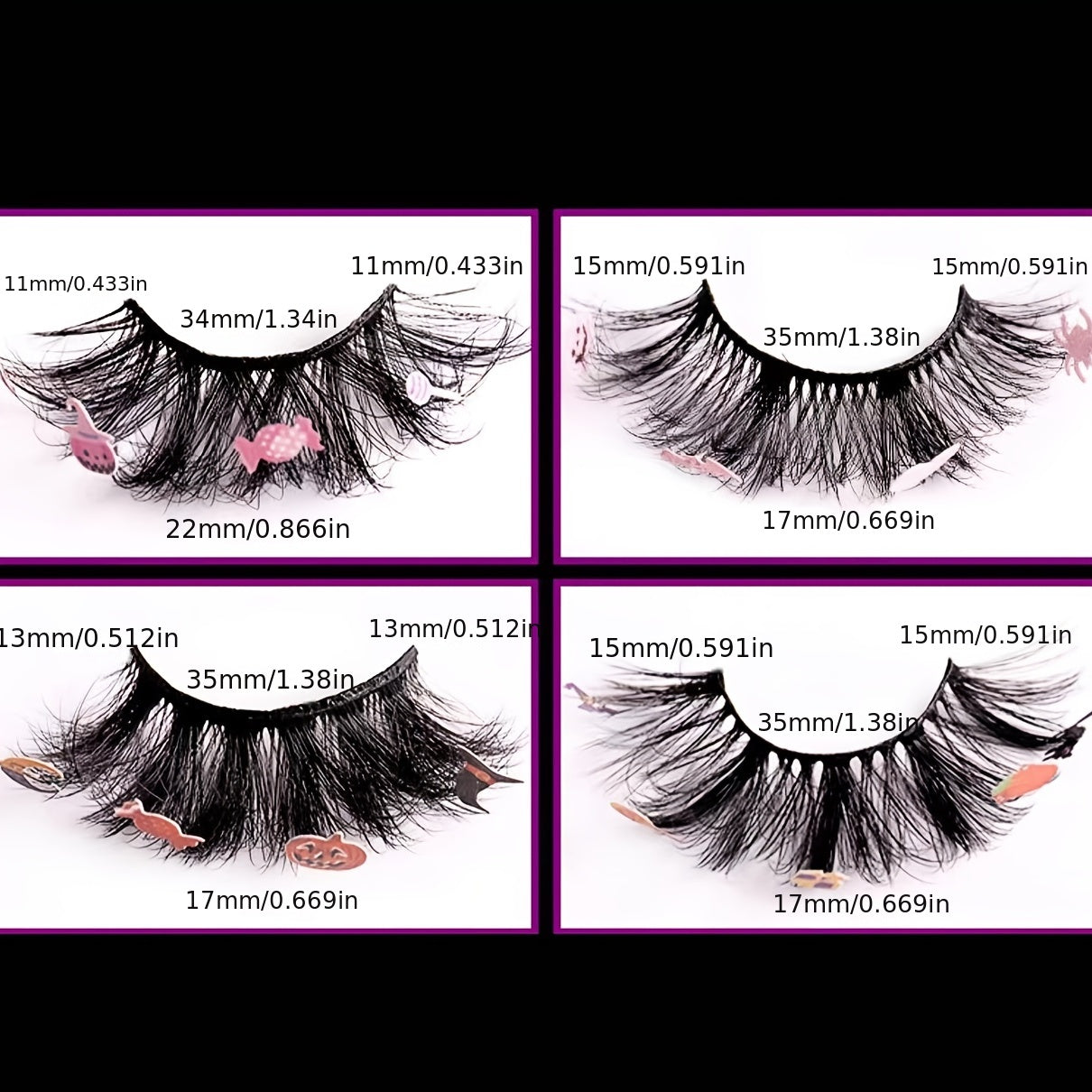 Halloween Candy Pumpkin Decorative False Eyelashes