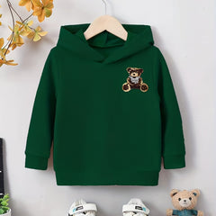 Boys Bear Pattern Hooded Sweatshirt for Spring Fall