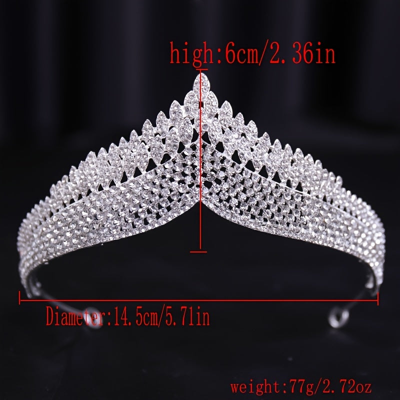 Vintage Rhinestone Princess Tiara Crown Headband Wedding Party
