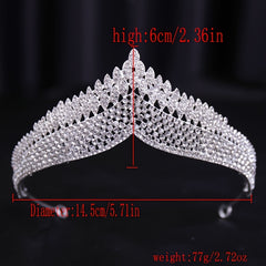 Vintage Rhinestone Princess Tiara Crown Headband Wedding Party