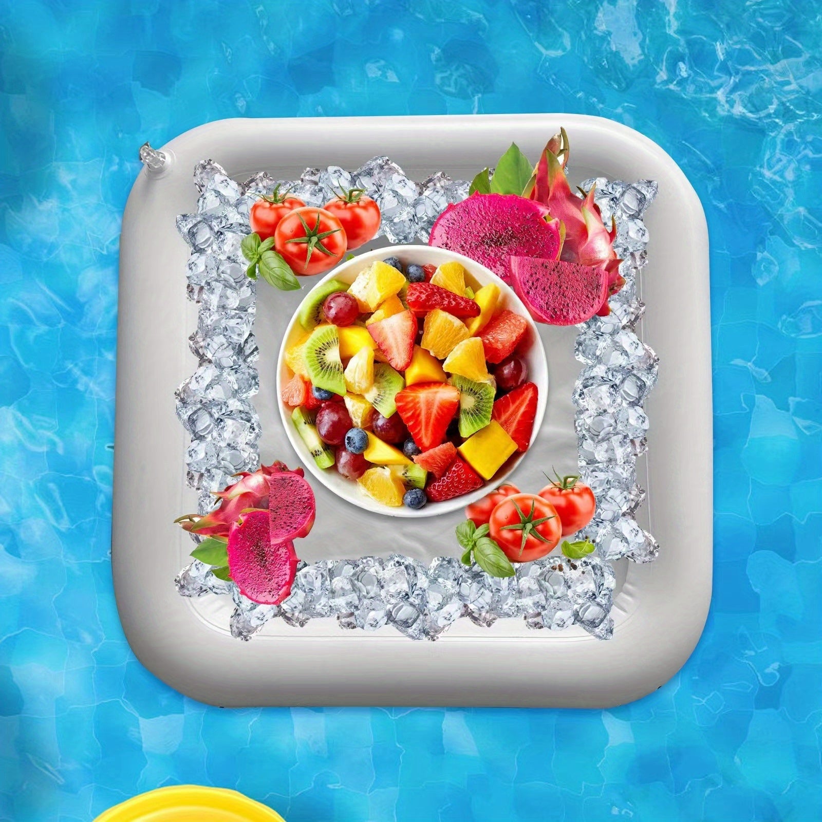 Inflatable Ice Serving Tray for Beer Wine Beverages & Fruit