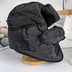 Winter Trapper Hat Outdoor Ski Hat with Face Cover