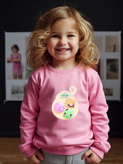 OERYUI Kids Happy Dongzhi Festive Print Sweatshirt