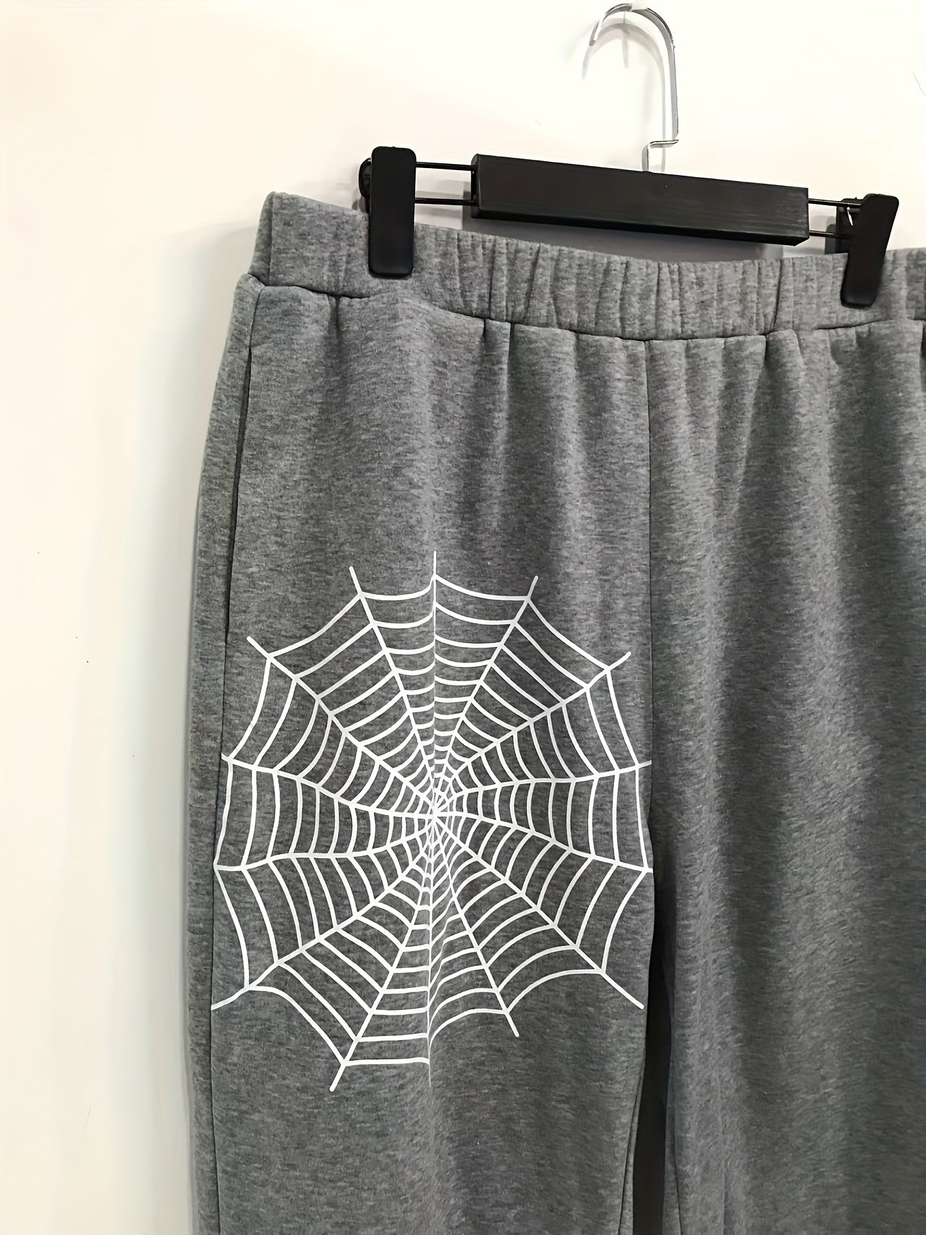 Women's Plus Spider & Spider Web Print Hooded Sweatshirt & Joggers Set
