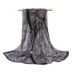 Boho Paisley Chiffon Scarf Long Shawl Breathable Travel Towel