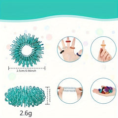 10pcs Mini Spring Finger Massage Ring Pressure Relief Relax Handwear