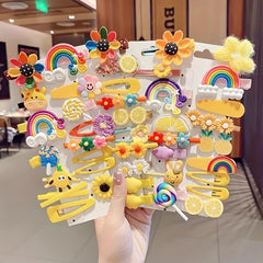 14pcs Baby Girls Cartoon Hair Clips Party Hair Accessories Sets Gift