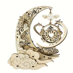 3D Wooden Puzzle Midsummer Night Star Golden Moon & Stars Mechanism