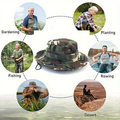 Camouflage Wide Brim Sun Hat for Outdoor Activities