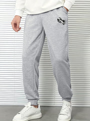 Dice Print Men's Sports Pants Drawstring Joggers Comfortable Trousers