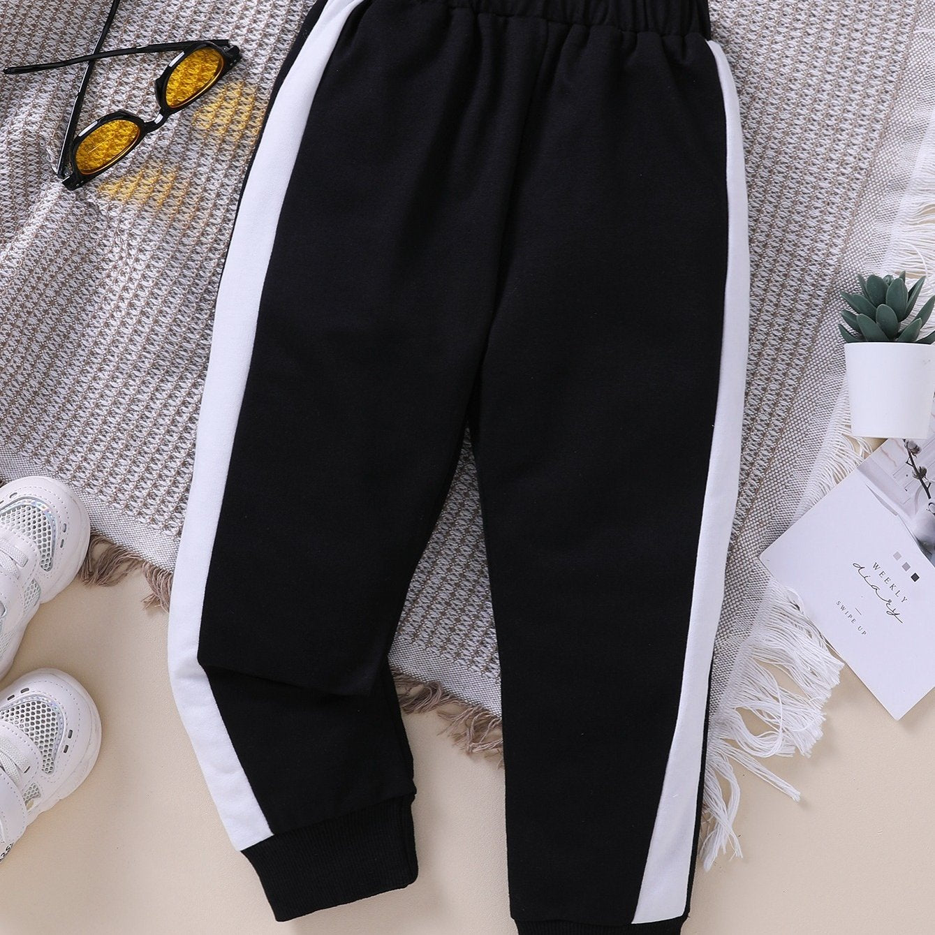 Girls Colorblock Sweatshirt Pants Set