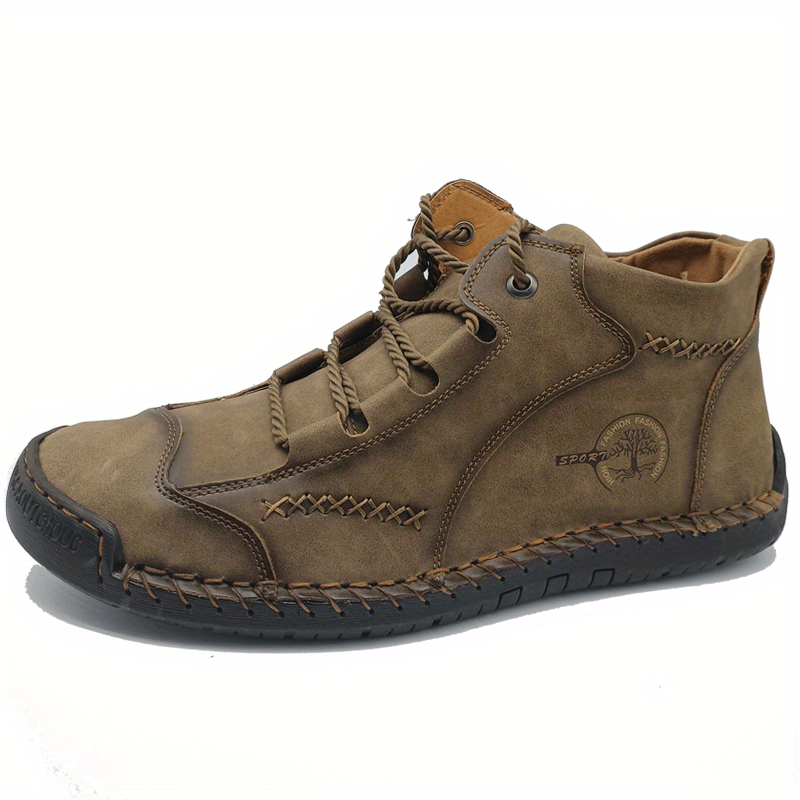 Men's Lace-up Microfiber Loafer Shoes for Walking