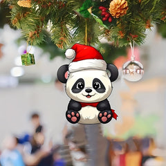 Panda Acrylic Phone Pendant Christmas Tree Decoration