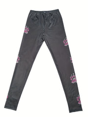 Paw Print High Waist Leggings Skinny Leggings For All Season Women's Clothing