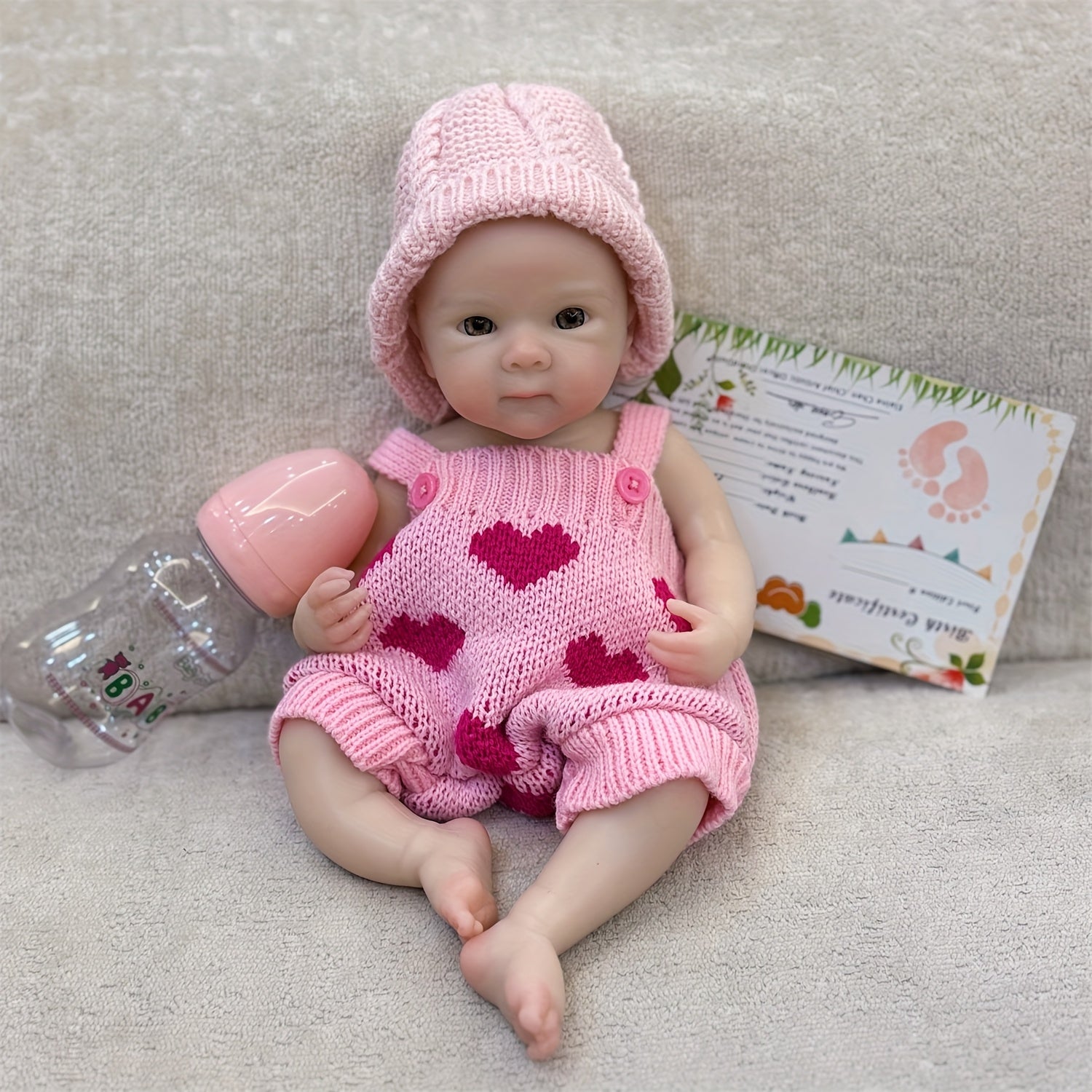 Open Mouth Full Body Silicone Bettie Reborn Girl Doll Washable Soft Touch