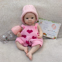 Open Mouth Full Body Silicone Bettie Reborn Girl Doll Washable Soft Touch
