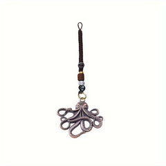 Vintage Alloy Octopus Keychain Pendant Gift For Men Women