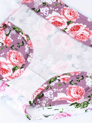 4 Pack Women's Plus Floral Print Soft Briefs Set