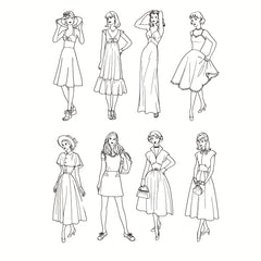 Arbuya Women Mother Vintage Dress Silicone Rubber Stamp for Scrapbooking DIY
