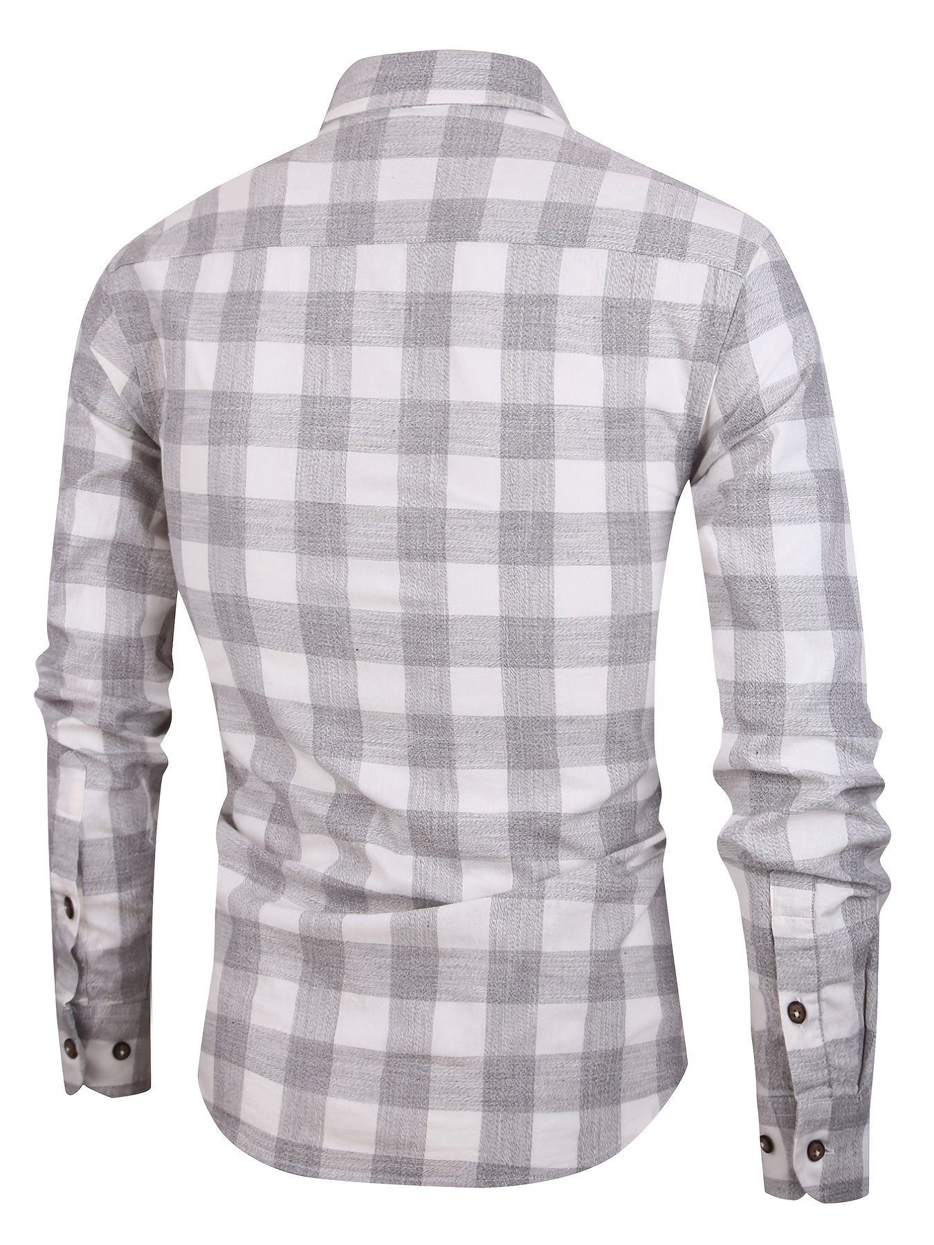 Men's Casual Slim Fit Checkered Shirt