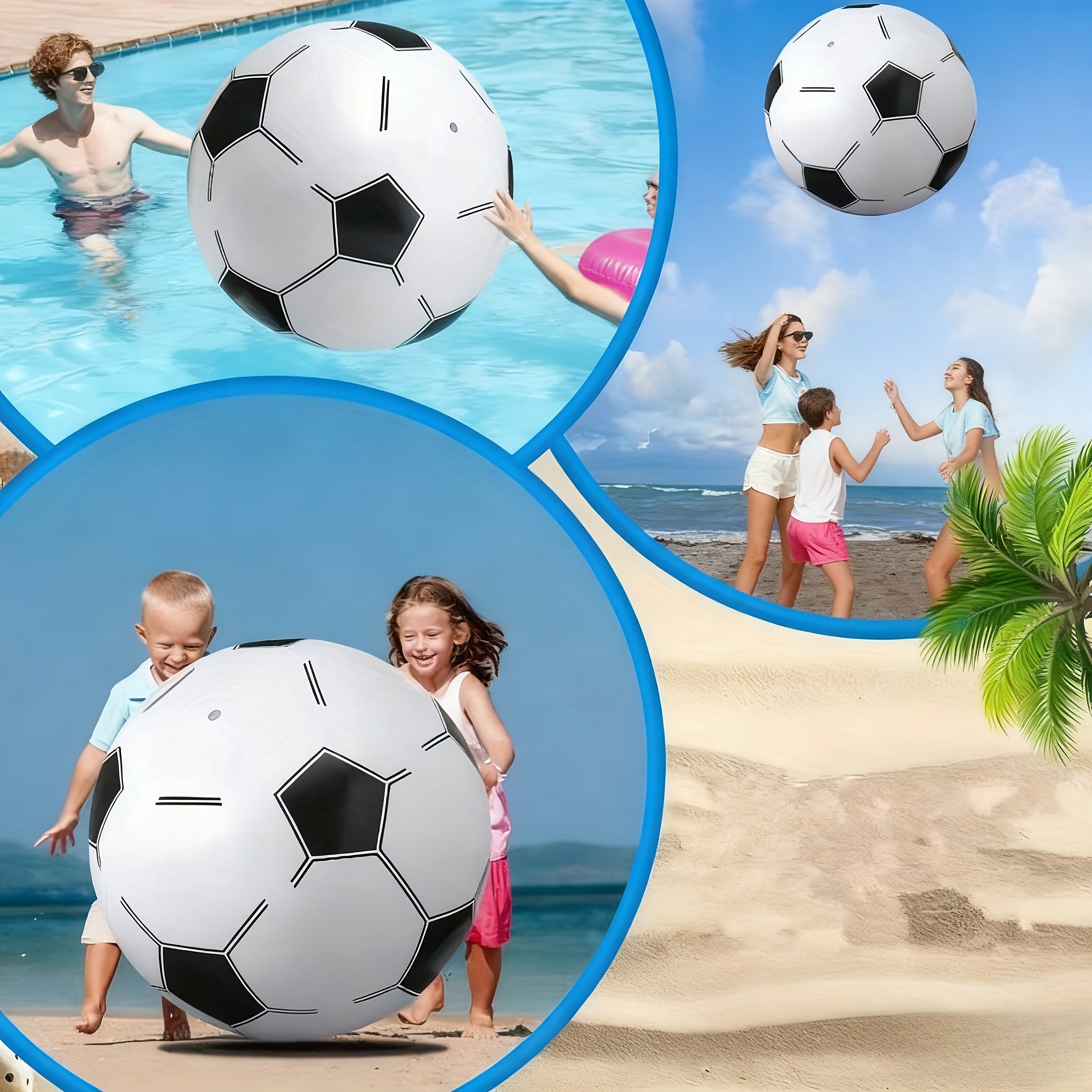 Inflatable Football for Pool Parties Beach Backyard Fun