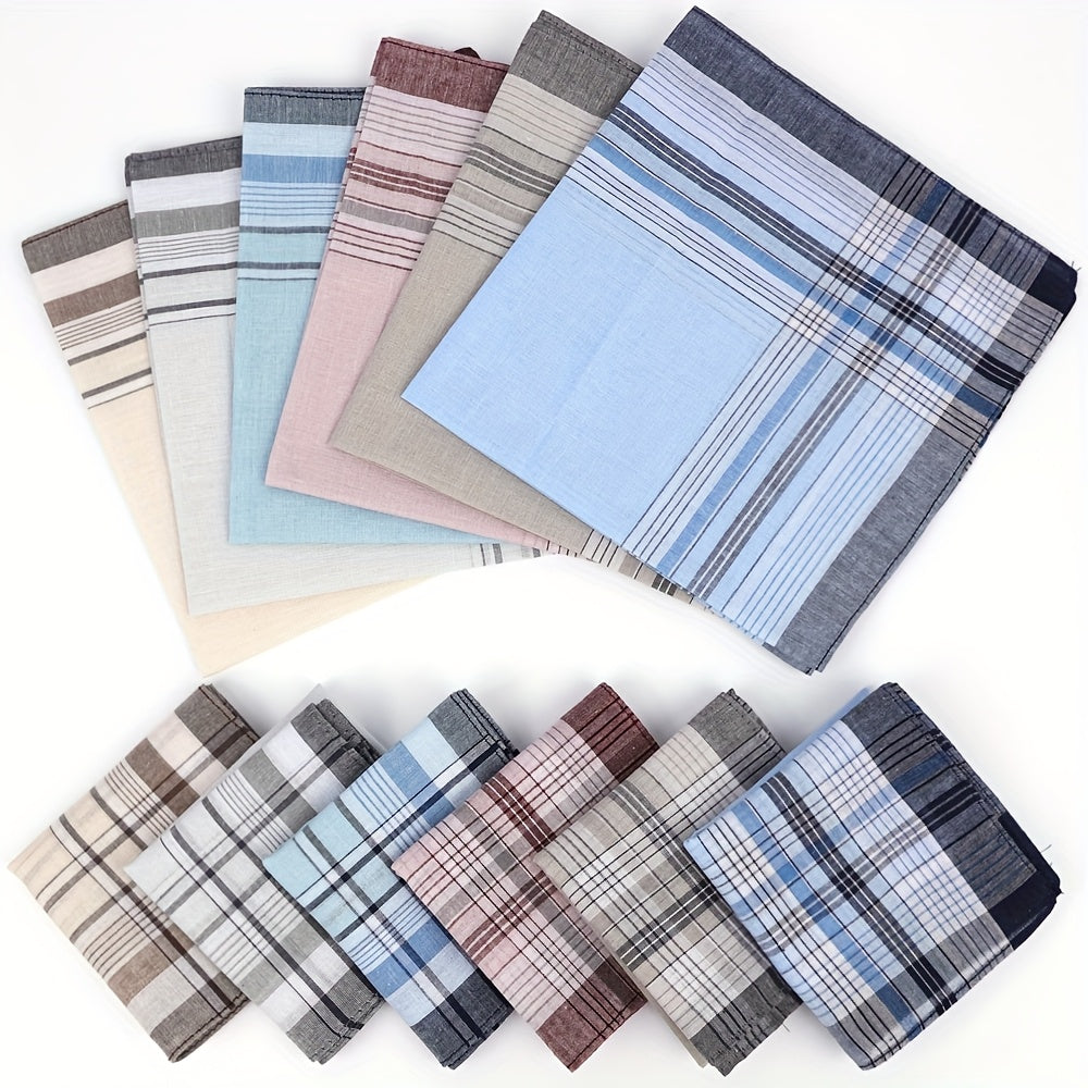 Men's Handkerchiefs Soft Pocket Square Gents Hankies for Father Mother