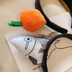 Funny Plush Shark Carrot Headband for Girls