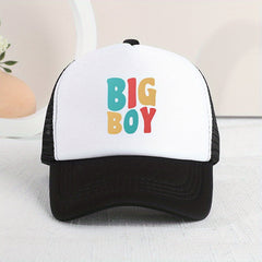 Kids BIG BOY Print Mesh Baseball Cap Sunshade Breathable Hat