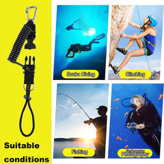 Coiled Lanyard Scuba Diving Sports Camera Safety Swimming Lanyard