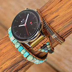 Bohemia 3-Layer Loose Watch Strap for 20mm Connector - Golden Wire