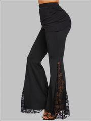 High Waist Flare Pants Casual Flare Leg Pants Women's Clothing