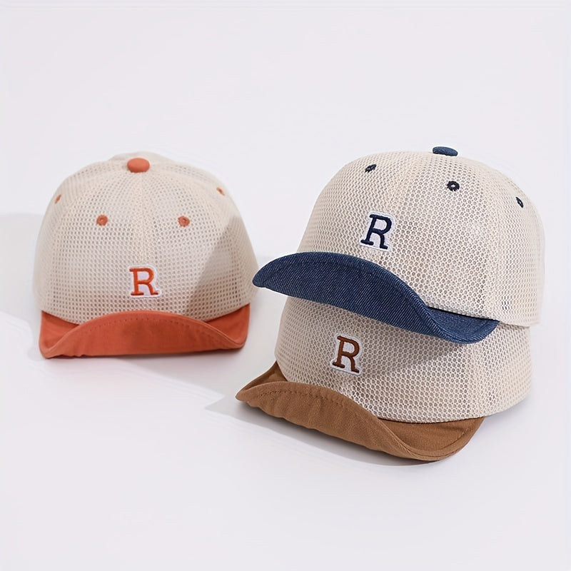 Embroidery Mesh Baseball Cap Sun Protection Hat For Outdoor Activities