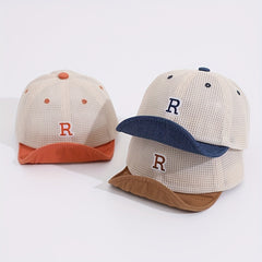 Embroidery Mesh Baseball Cap Sun Protection Hat For Outdoor Activities