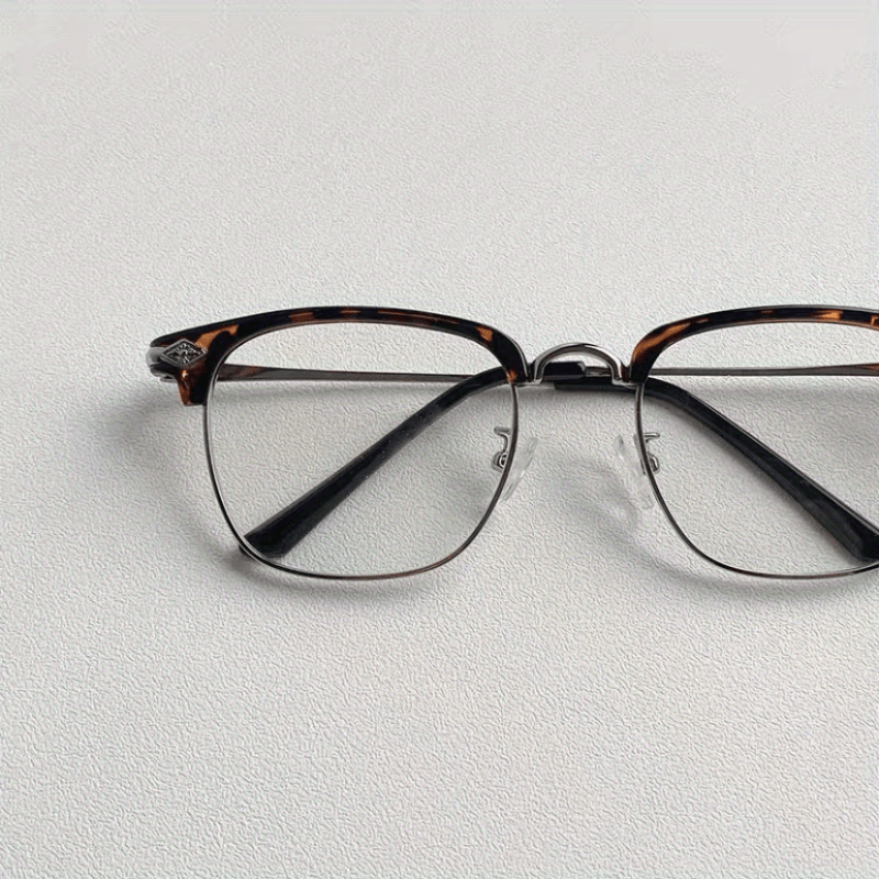 Men's Anti Light Magnesium Square Flat Glasses For Myopia 100 UV Protection
