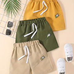 3pcs Boys Stylish Letter Print Comfort Shorts Quick Drying Outdoor Summer