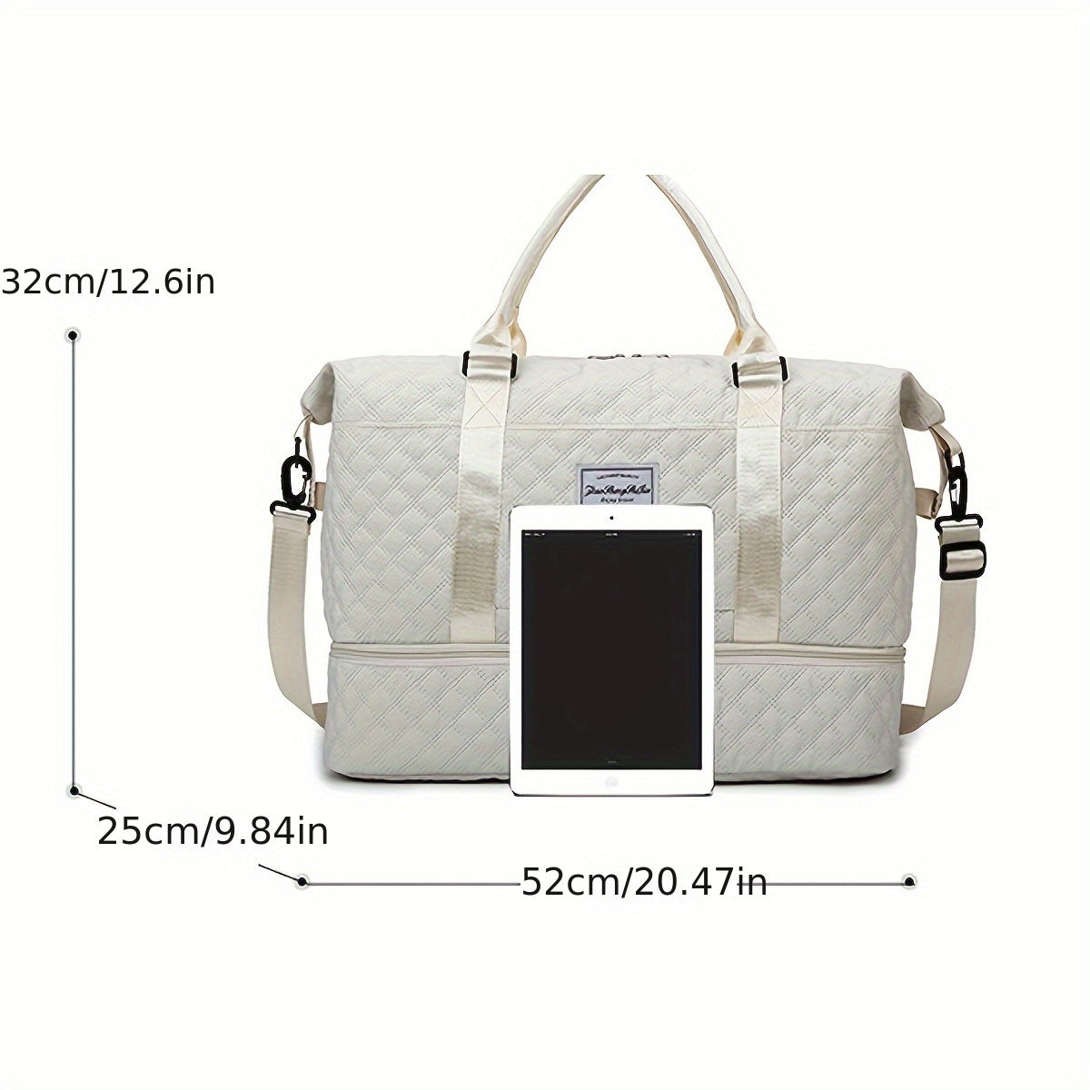 Waterproof Double Layer Large Duffel Bag Wet Dry Separation Fitness Sports Bag