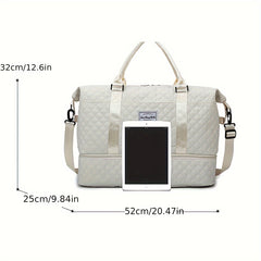 Waterproof Double Layer Large Duffel Bag Wet Dry Separation Fitness Sports Bag
