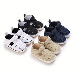 Baby Closed Toe Hook Loop Sandals Comfy Beach Shoes Crib Shoes