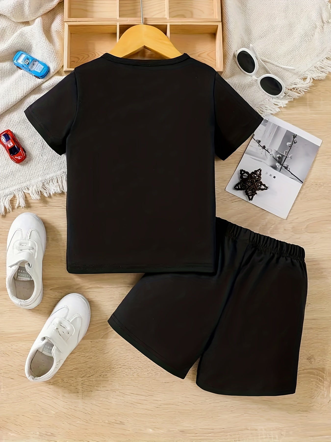 Boys Little Man Casual Outfit Round Neck T shirt & Shorts