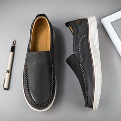 Men's Comfortable Loafer Shoes Rubber Sole Slip On