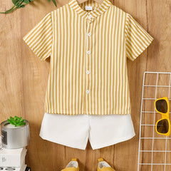 Boys Casual Outfit Shirt & Shorts Set Kids Summer Clothes